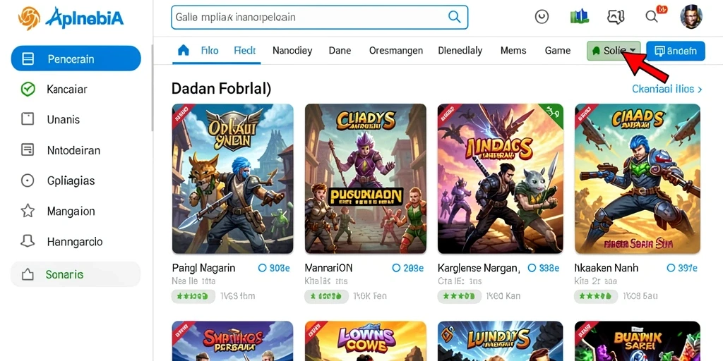 Tangkapan layar menunjukkan tahap awal petualangan di A200M.