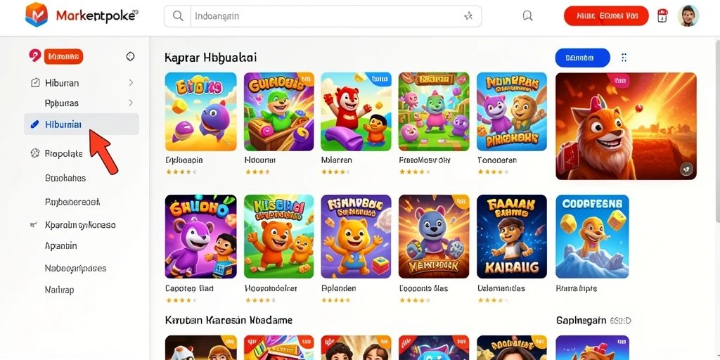 Tampilan antarmuka game yang menarik dan mudah digunakan.